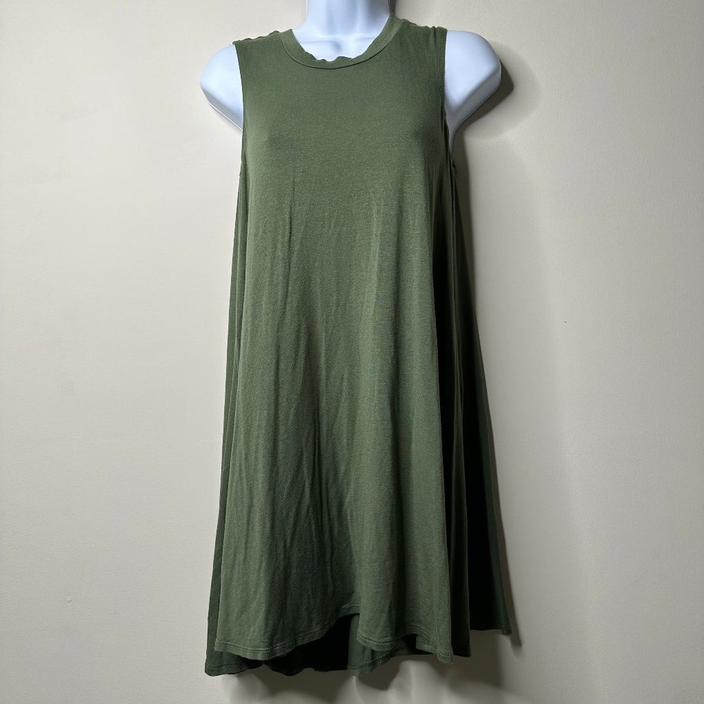 A. Byer Green Sleeveless Shirt Dress Women's Small - Picture 1 of 4